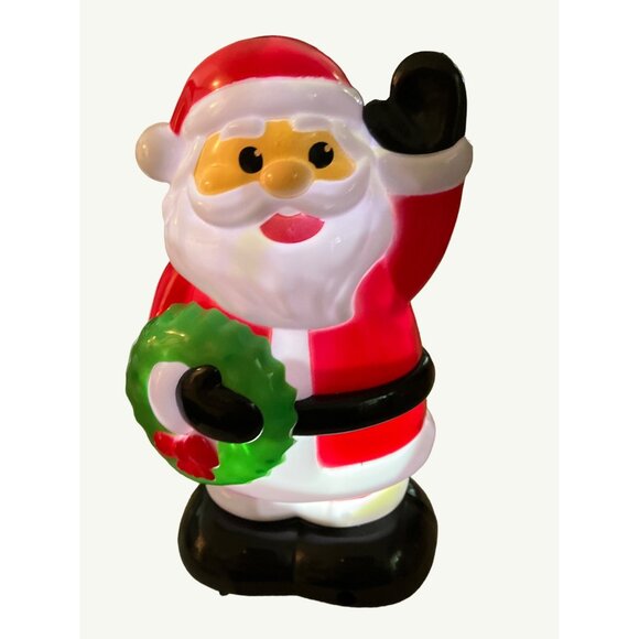 Christmas House Light & Sound Plastic Santa Decoration - Picture 10 of 11